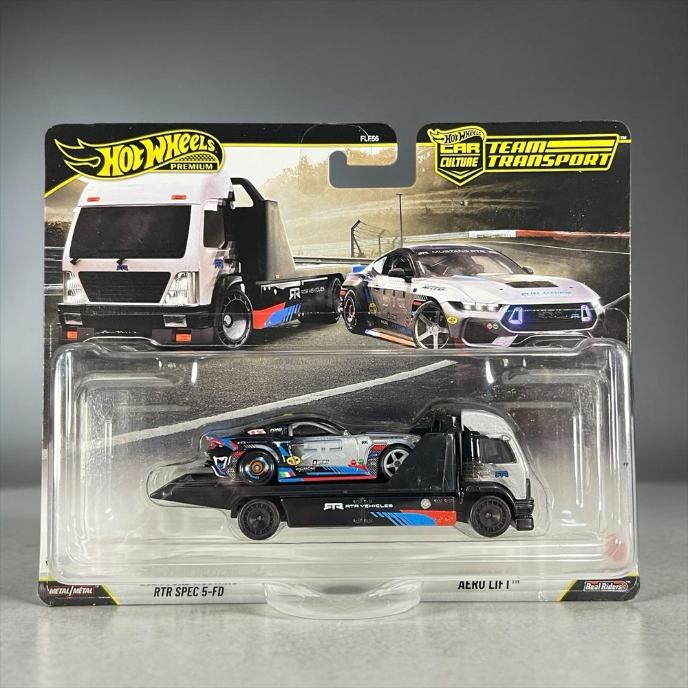 Hot Wheels Premium Team Transport 2024 Ford Mustang RTR SPEC 5-FD  Aero Lift #90